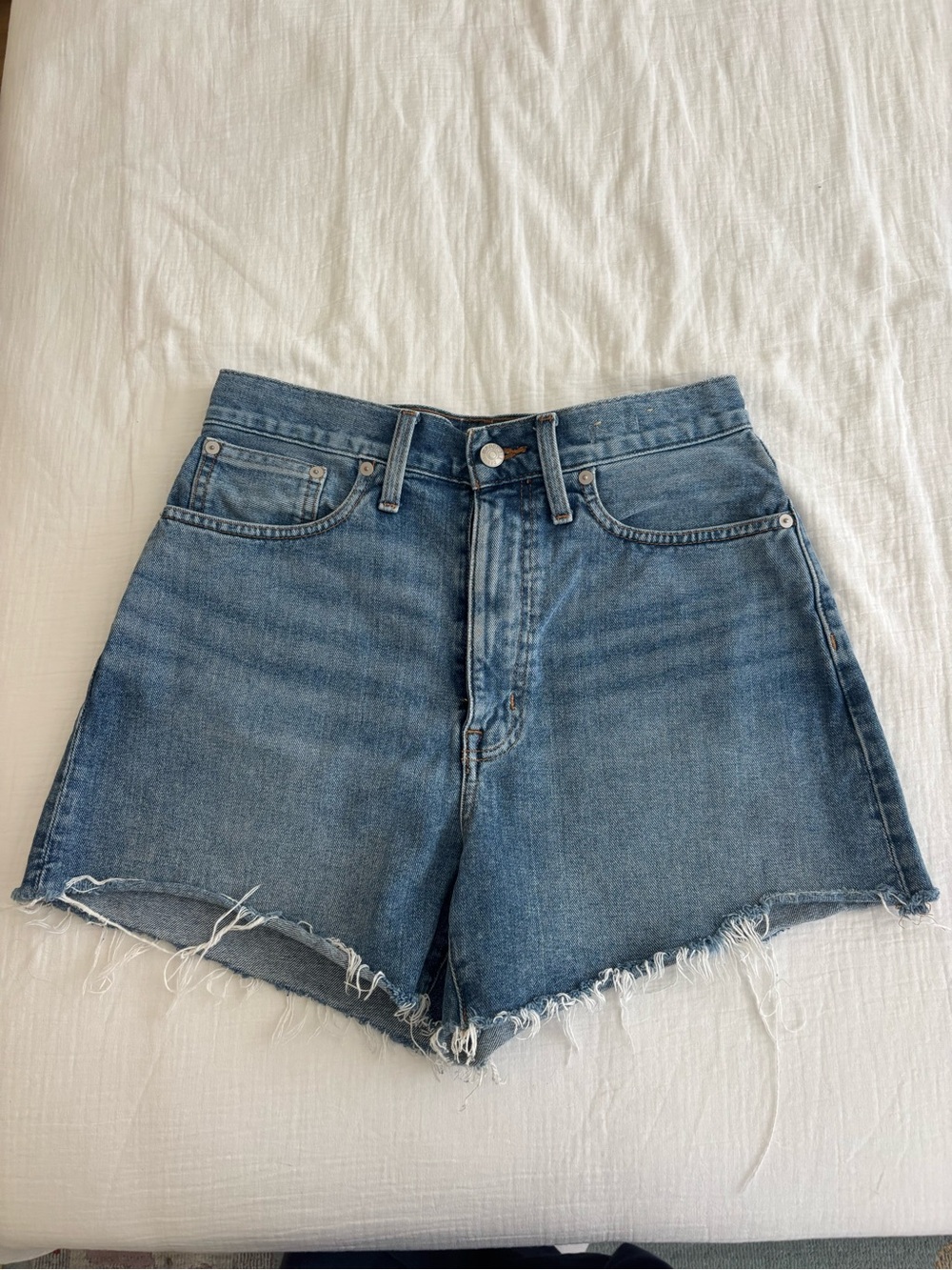 Madewell “The Mom Jean” High Waisted Denim Shorts - Picture 1 of 4